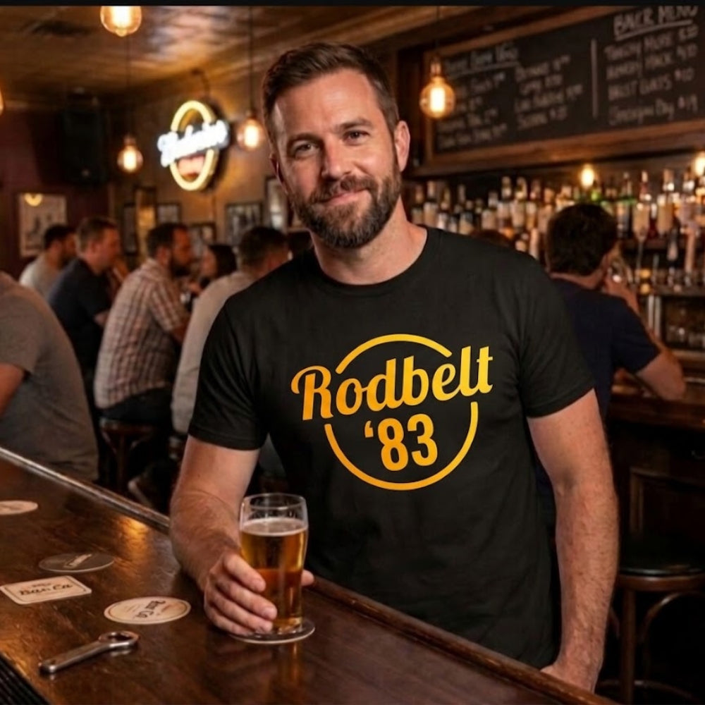 Rodbelt ’83 T‑Shirt — Retro Vintage Logo Tee