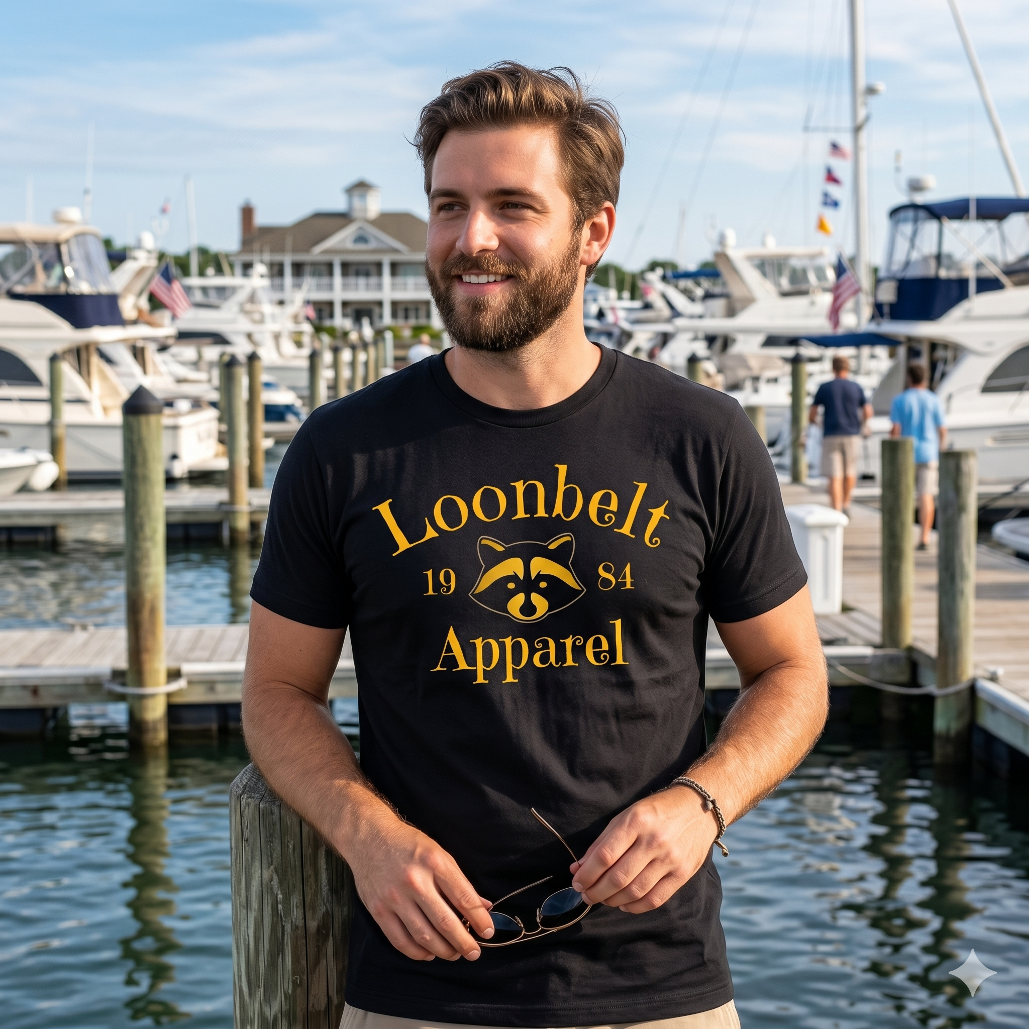 Loonbelt Apparel 1984 Graphic Tee — Retro Raccoon Logo T-Shirt