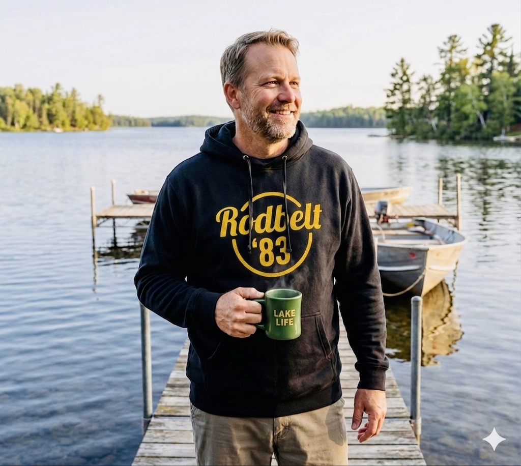 Hoodie — 'Rodbelt 83' Vintage Logo Pullover